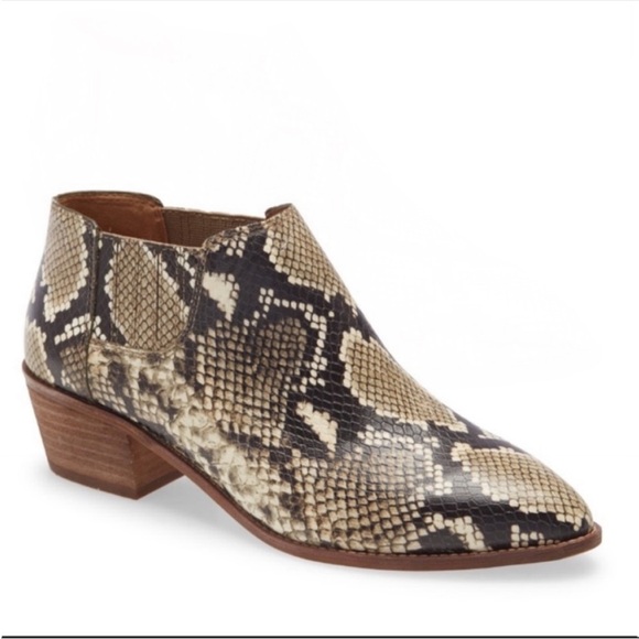 NIB Madewell Sonia Snakeskin Printed Chelsea Boots - Picture 8 of 13